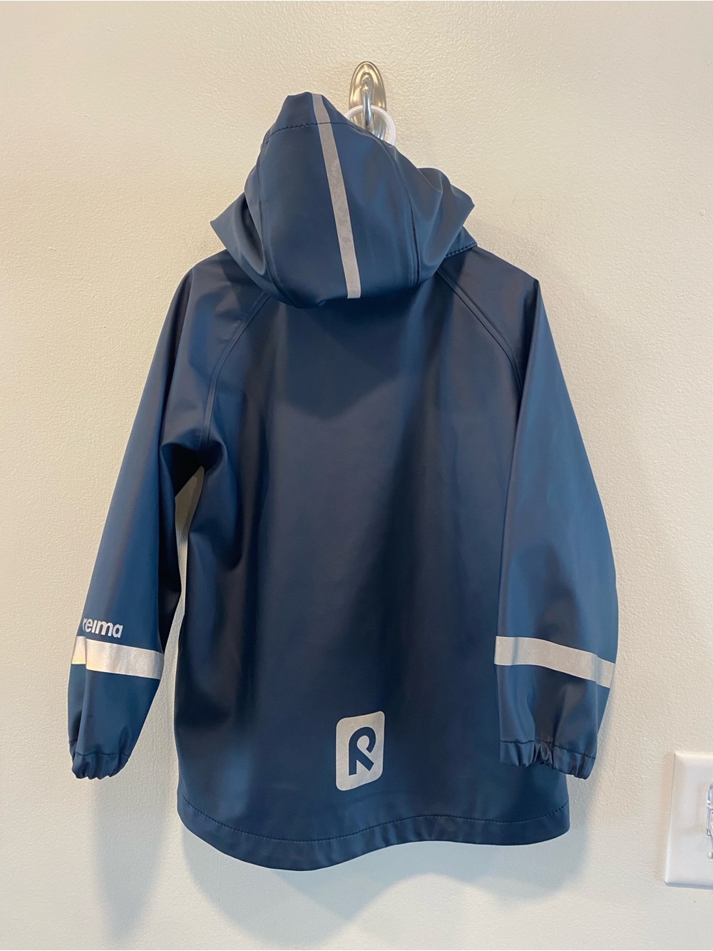 Reima Kids' Rubber Rain Jacket lampi size 4 navy blue waterproof - Picture 6 of 10